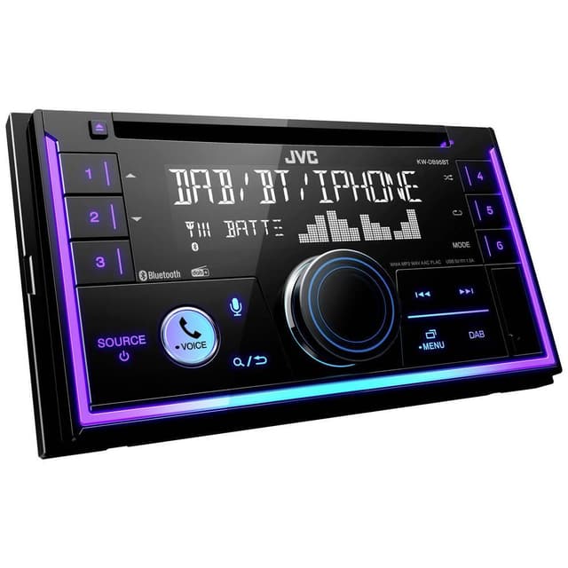 JVC KW-DB95BT Bilstereo Dubbel-DIN Anslutning för