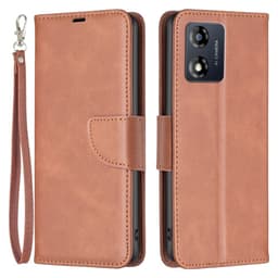 SKALO Motorola Moto E13 4G Lompakkokotelo PU-nahkaa - Ruskea