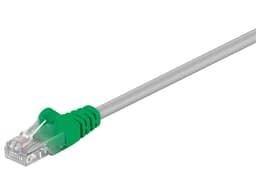 CAT 5e crossover patchkabel, U/UTP, grågrøn