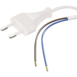 HAWA 1008204 Tilslutningskabel Strøm Hvid 2.00 m