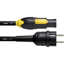 Cordial CFCA 5 S-TRUE 1-PVC Strøm Tilslutningskabel [1x stik - 1x PowerCon-stik] 5.00 m Sort