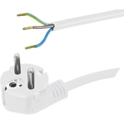 HAWA 1008209 Tilslutningskabel Strøm Hvid 1.50 m