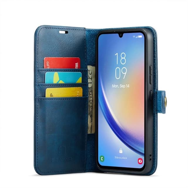 Mobilplånbok DG-Ming 2i1 Samsung Galaxy A24 4G - Blå