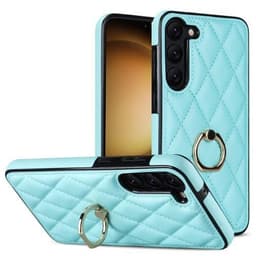 Samsung Galaxy S23 Case Rhombus Rhombus Grid Pattern Takakannen Rengastuki - Taivaansininen