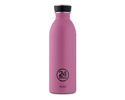 Enkeltvegget drikkeflaske i stål fra 24Bottles, Mauve