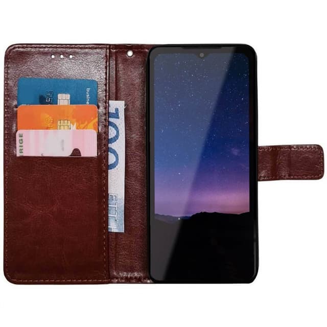 Wallet cover 3-kort CAT S75 - Brun