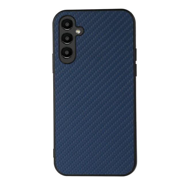 SKALO Samsung A14 4G/5G Carbon Fiber TPU-suojakuori - Sininen