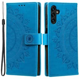 SKALO Samsung A54 5G Mandala Plånboksfodral - Blå