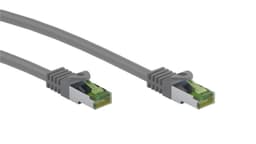 RJ45 patchkabel med CAT 8.1 S/FTP råkabel, AWG 26, grå