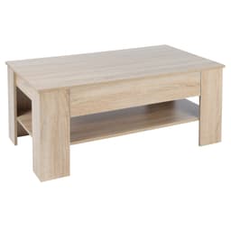 ML Design sofabord med 1 skuffe og hylde, 110 × 65 × 48 cm, spånplader, Sonoma