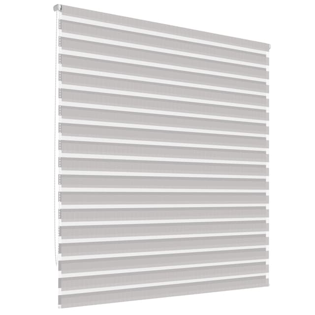 ECD Germany Double rollo klämfix utan borrning 65 x 150cm ljusgrå, genomskinlig