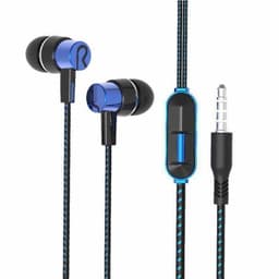 In-ear hörlur med mikrofon, Blå