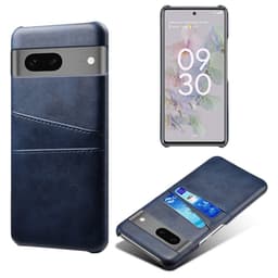 SKALO Google Pixel 7a PU-læder Kortholder Cover - Blå