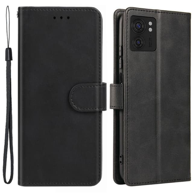 SKALO Motorola Edge 40 5G Premium Wallet Lompakkokotelo - Musta