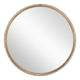 WOMO-DESIGN Dekorativ väggspegel Medellin Ø 80 cm av glas, metallram i guld,