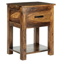 2x Sivupöytä Sohvapöytä Yöpöytä Solid Sheesham Wood Chennai 45x35x60cm