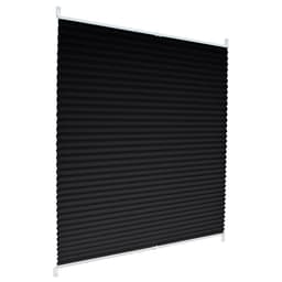 ECD Germany veckad persiennklämma utan borrning 50x100 cm svart ogenomskinlig