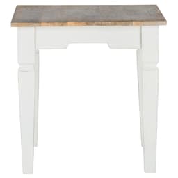 WOMO-DESIGN sohvapöytä Hongkong 50 x 50 x 50 cm neliö, Luonto / valkoinen,