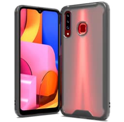 Läpinäkyvä puhelinkuori, joka on yhteensopiva Samsung Galaxy A20S:n kanssa