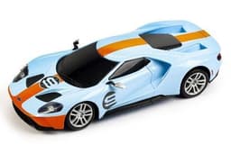 FORD GT 1:24 Lyseblå/Orange med motorlyd