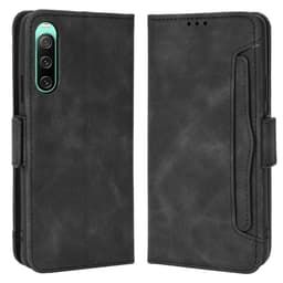 SKALO Sony Xperia 10 V 6-FACK Plånboksfodral - Svart