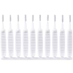 Små rengöringsborstar för duschmunstycke 10-pack Vit