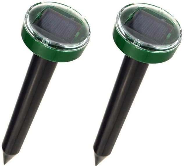 Ultralyd muldvarp shocker / skadedyrsbekæmper med solcelle 2-pack
