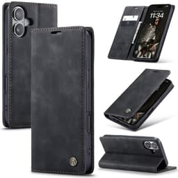 CASEME Lommebok-deksel iPhone 16 Plus - Svart