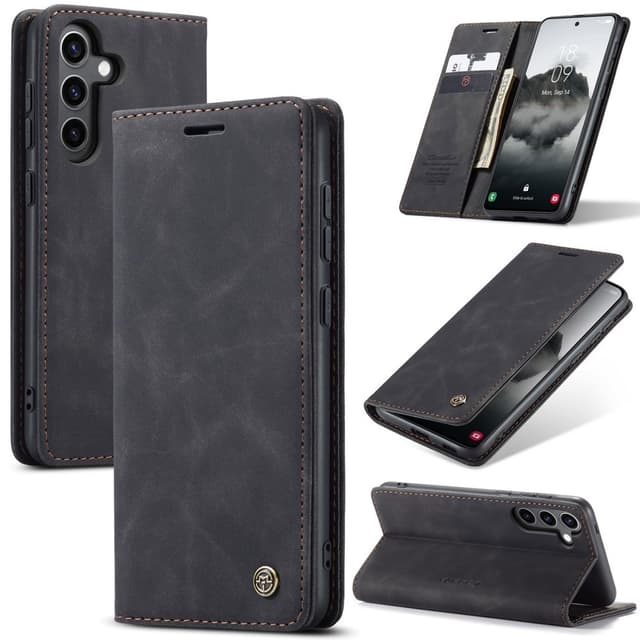 CASEME Retro Pung Taske til Samsung Galaxy S24 FE - Sort