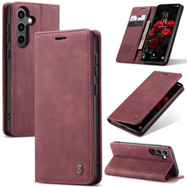 CASEME Plånboksfodral Samsung Galaxy S24 FE - Röd