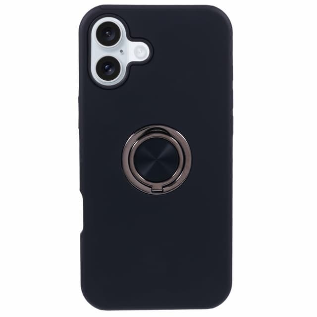 Til iPhone 16 Plus Hybrid Deksel Med Fingerring - Svart