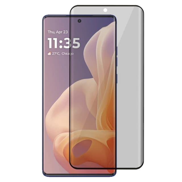 För Motorola Moto G85 5G Anti-Spy Skärmskydd Sidolim Härdat Glasfilm