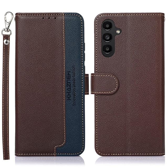 KHAZNEH puhelimen kansi Samsung Galaxy A14 - ruskea/sininen