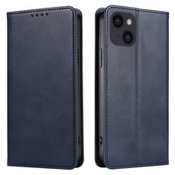 Plånboksställ Telefon Fodral Skal för iPhone 15 - Blå