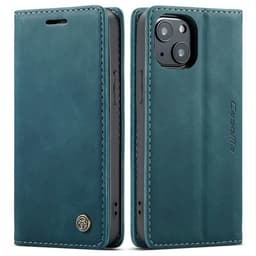 CASEME Retro lompakkokotelo iPhone 13 - Sininen