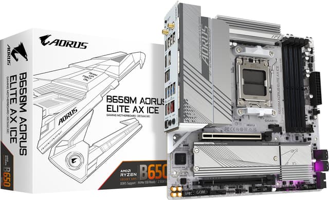 Gigabyte B650M AORUS Elite AX ICE moderkort