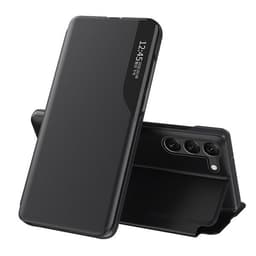 Keinonahkakotelo telineellä Samsung Galaxy S24 - Musta