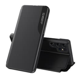 Konstläderfodral med ställ till Samsung Galaxy S24 Ultra - Svart