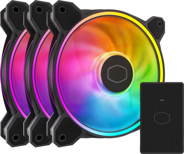 Coolermaster MasterFan MF120 Halo2 RGB PWM blæser (3-pakke)