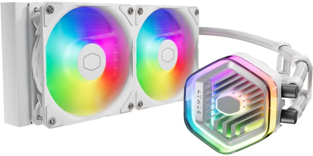 Cooler Master MasterLiquid 240 Atmos ARGB CPU vannkjøler (hvit)
