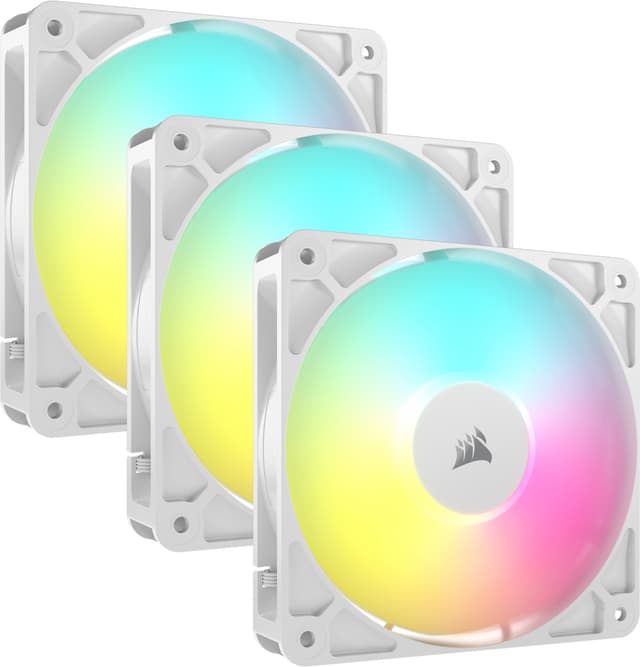 Corsair RS120 ARGB 120mm PWM blæser (3-pakke/hvid)