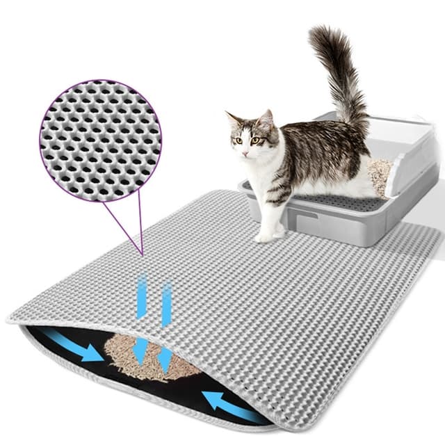 Kattsandsmatta Kattlådematta Grå