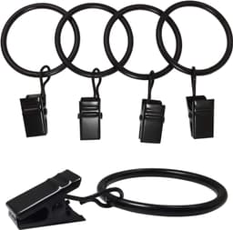 20-delade Gardinringar Clips Gardinstångsringar Draperi Clips 4x2,5 cm