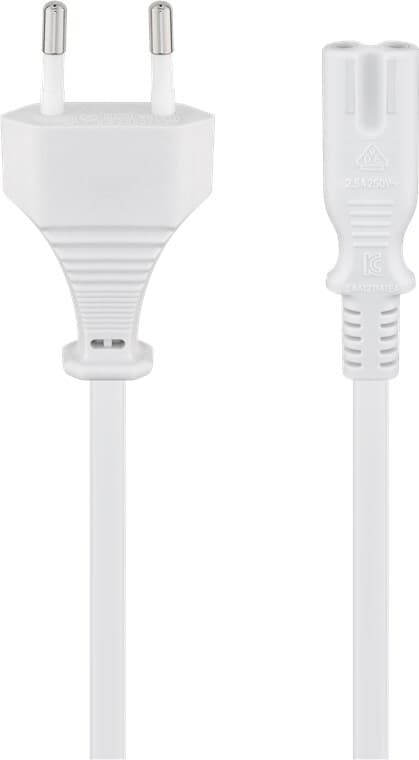 Tilkoblingskabel Euro-kontakt, 1,5 m, hvit
