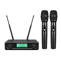 Dobbelt professionel trådløs mikrofon med fast modtager batteridrevet J10 med KD2 rør