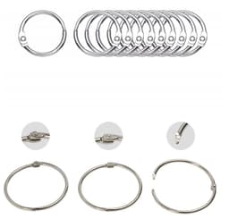Öppningsbara gardinringar / metallringar 10 st Silver 15 mm