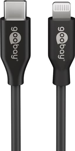 Lightning til USB-Copladnings- og synkroniseringskabel, 0,5 m, sort