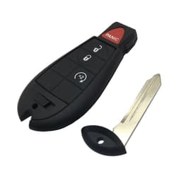 Intelligent bilnyckelskal med 3+1 knapp kompatibel med Chrysler Svart