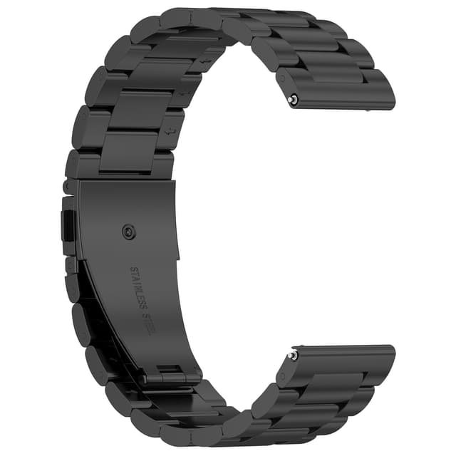 Armbåndsurrem i rustfrit stål til Huami Amazfit BIP 5 22mm Sort