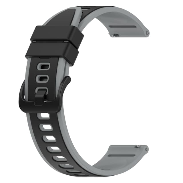 Kellon ranneke silikoni Musta + harmaa 22 mm
